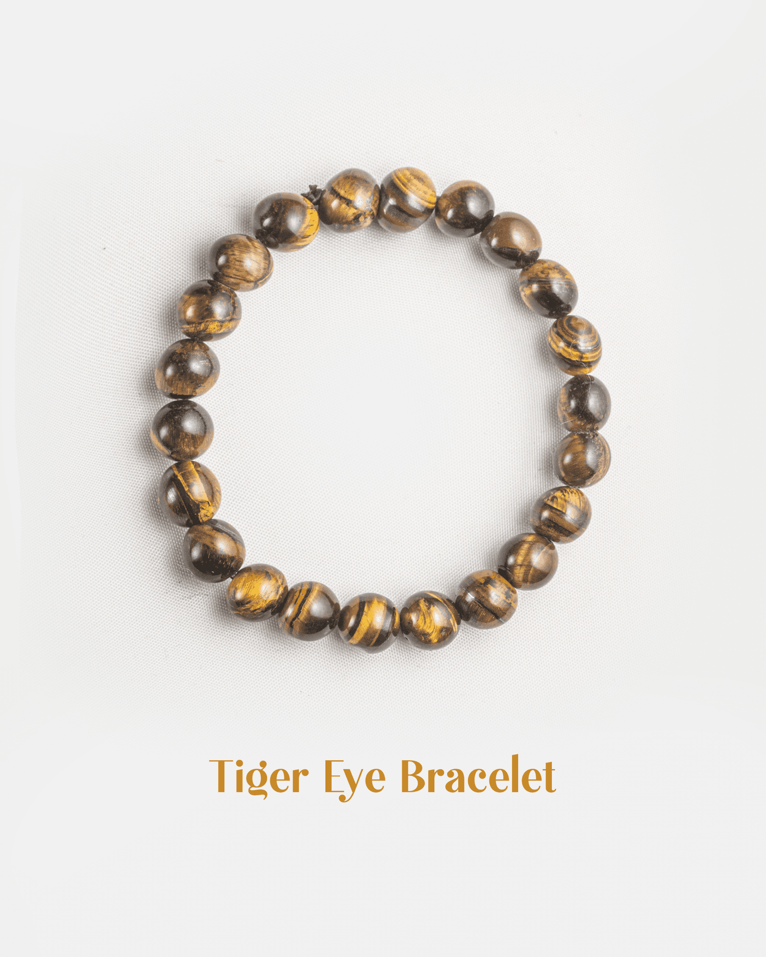 Natural Tiger Eye Stone Bracelet | Golden Chatoyant Healing Crystal for Confidence