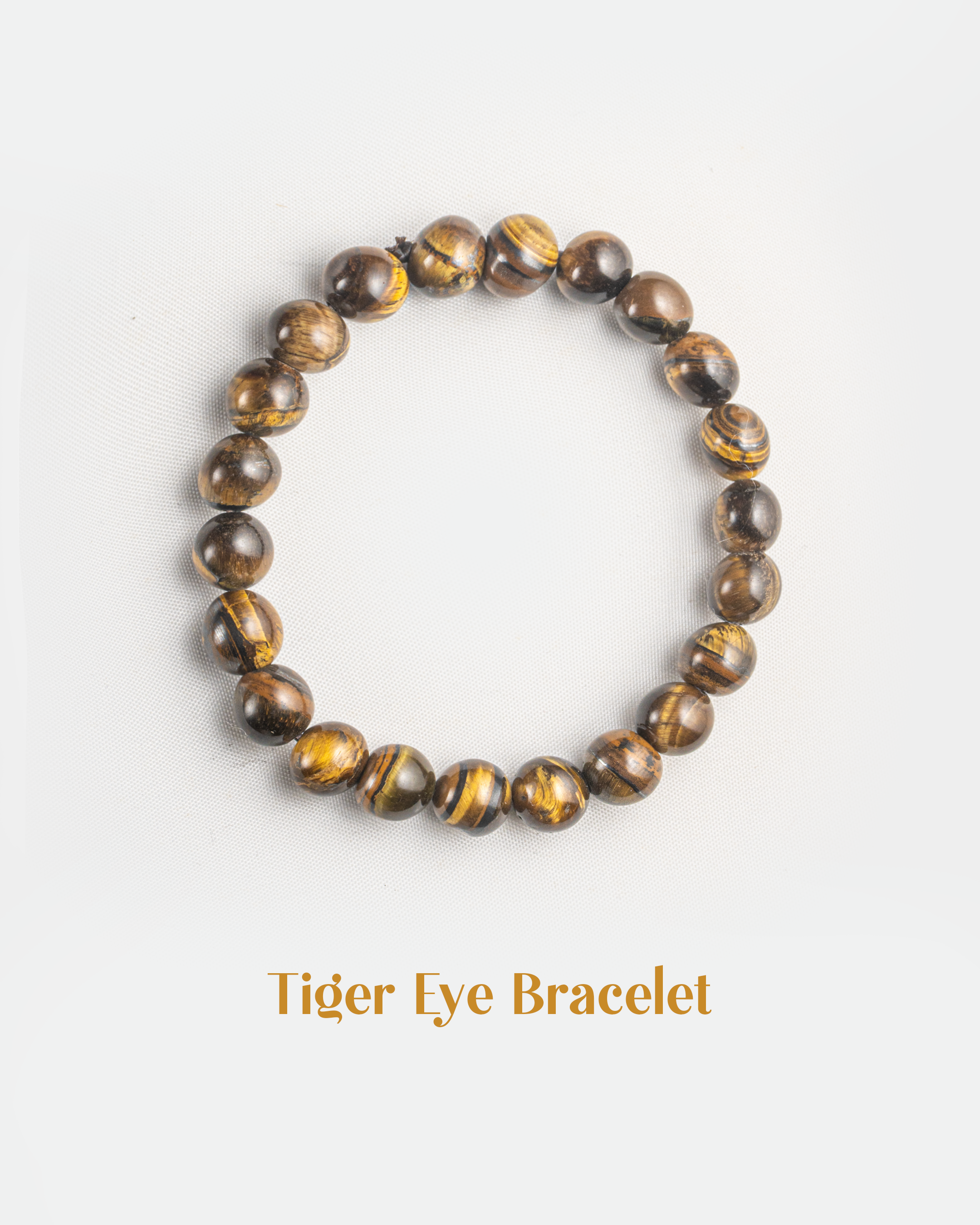 Natural Tiger Eye Stone Bracelet | Golden Chatoyant Healing Crystal for Confidence