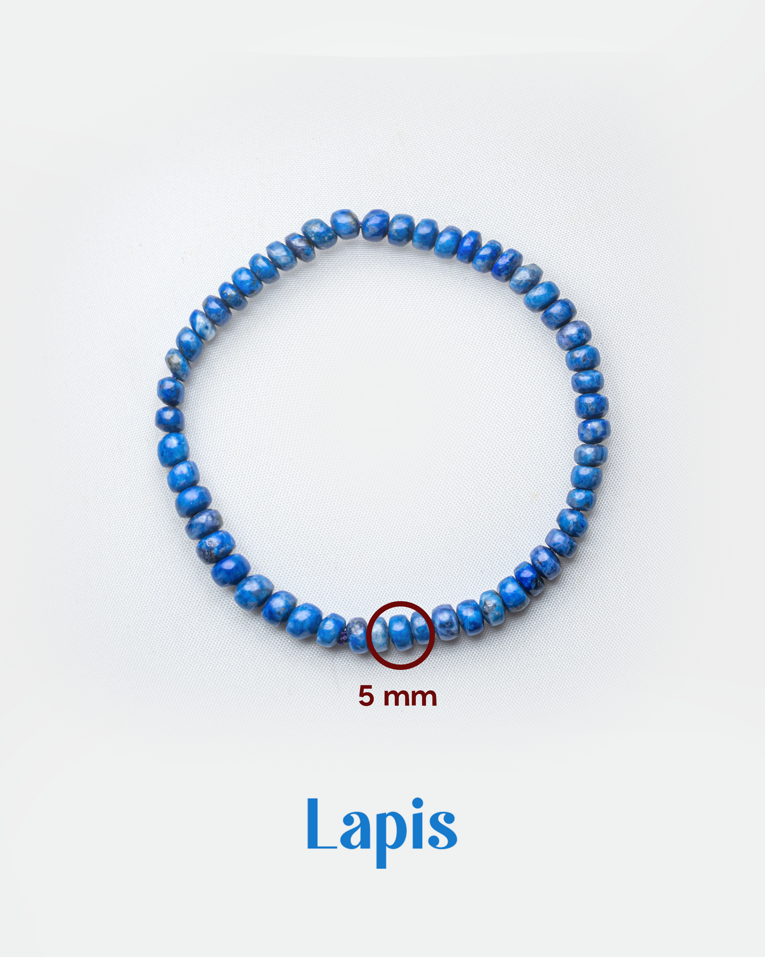 Natural Lapis Lazuli Heishi Bead Bracelet (5mm) | Royal Blue Wisdom Crystal