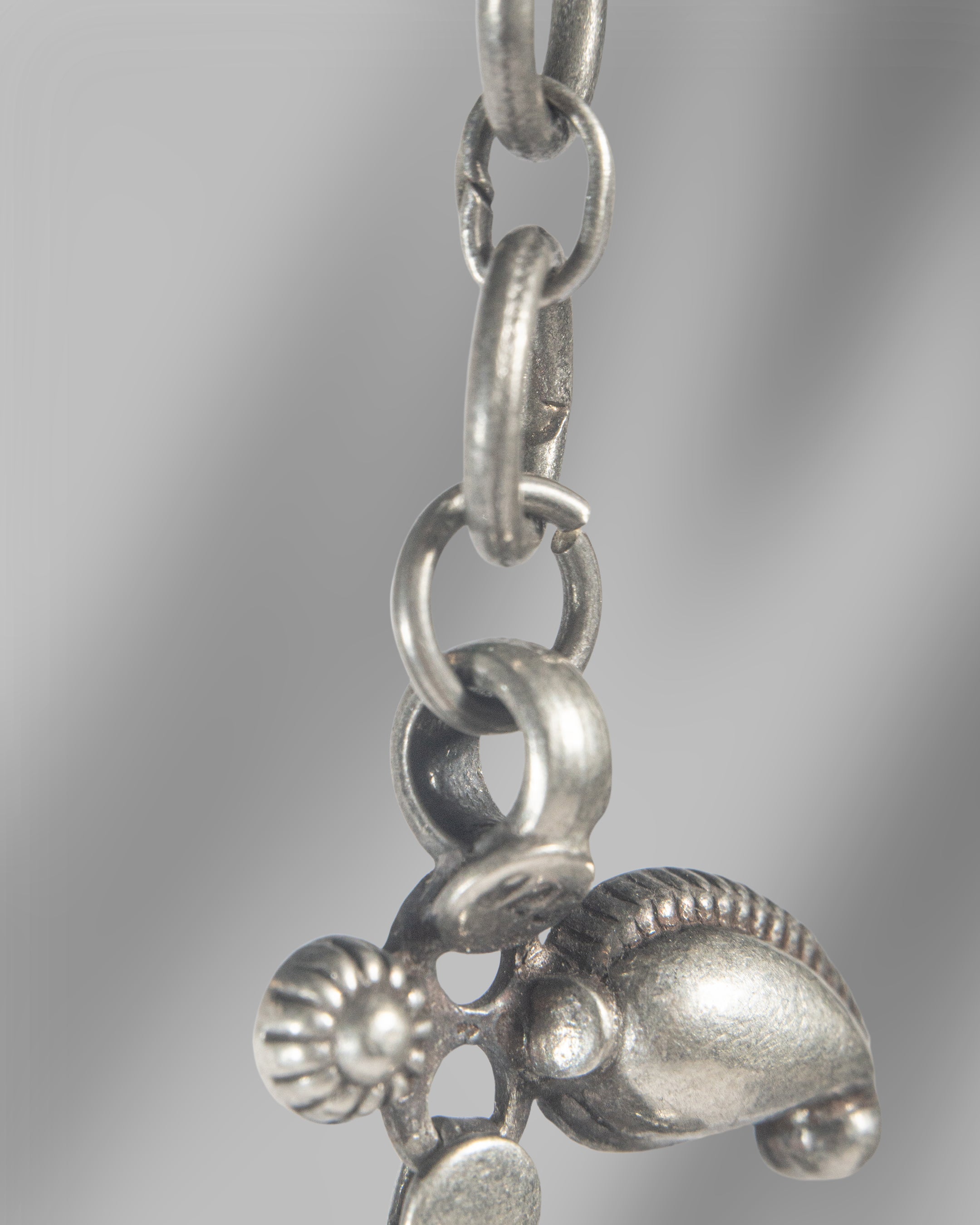 Oxidized 925 Sterling Silver Mango Motif Necklace | Traditional Paisley Choker