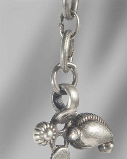 Oxidized 925 Sterling Silver Mango Motif Necklace | Traditional Paisley Choker