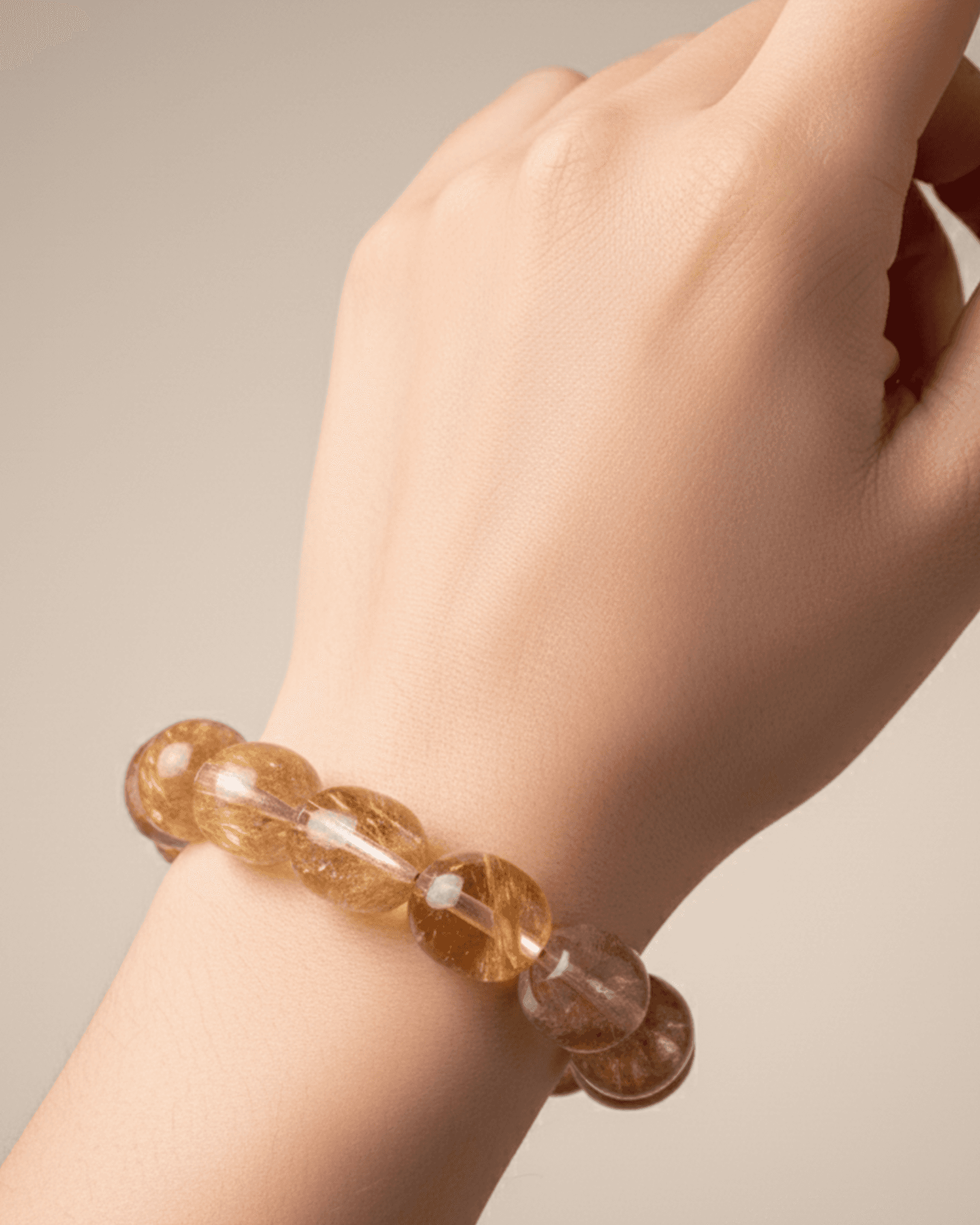 Natural Citrine Jumbo Tumbled Bracelet (14mm) | Massive Wealth & Abundance Crystal