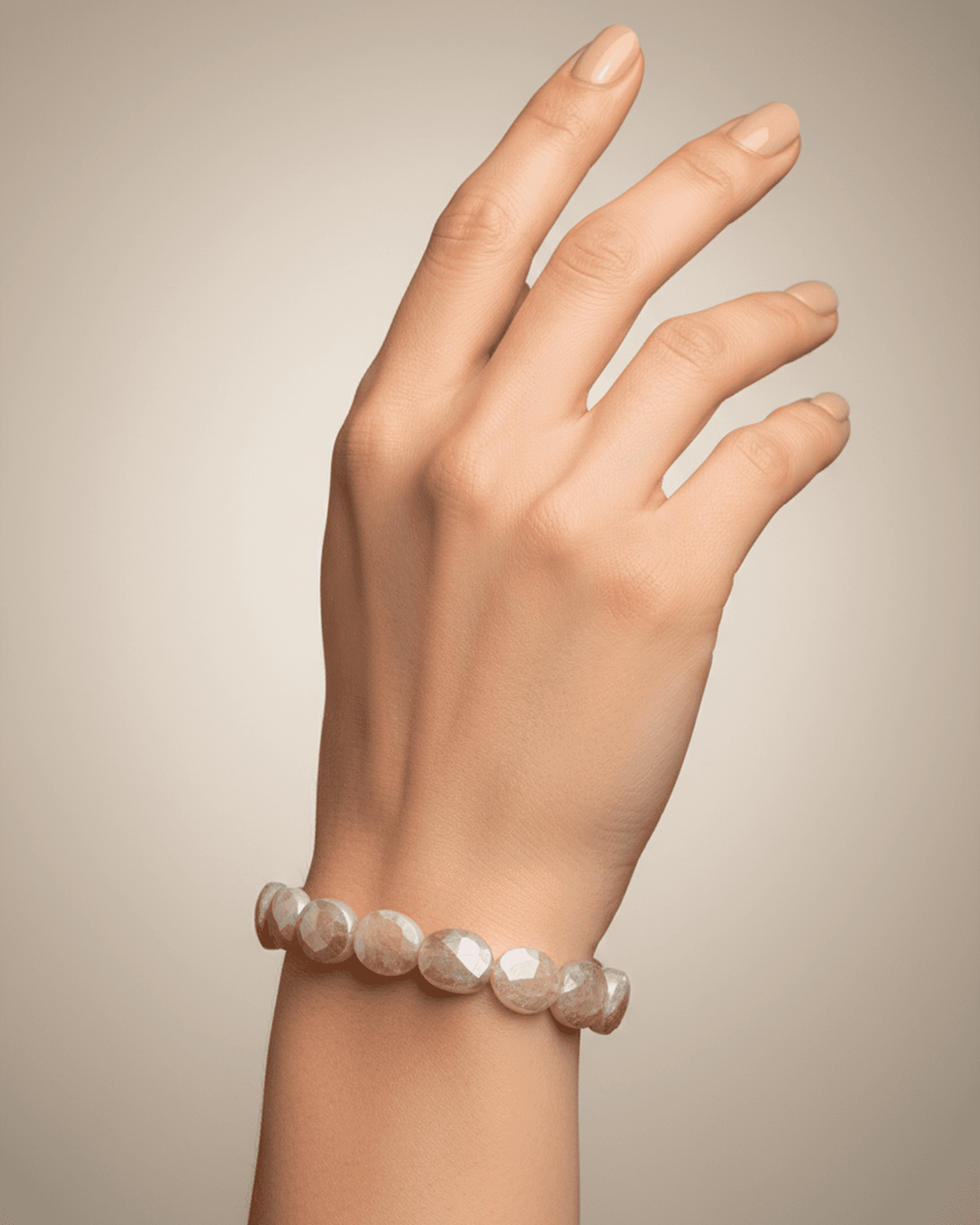 Natural Multi-Color Moonstone Faceted Oval Bracelet with Silver Clasp | Elegant Healing Jewelry