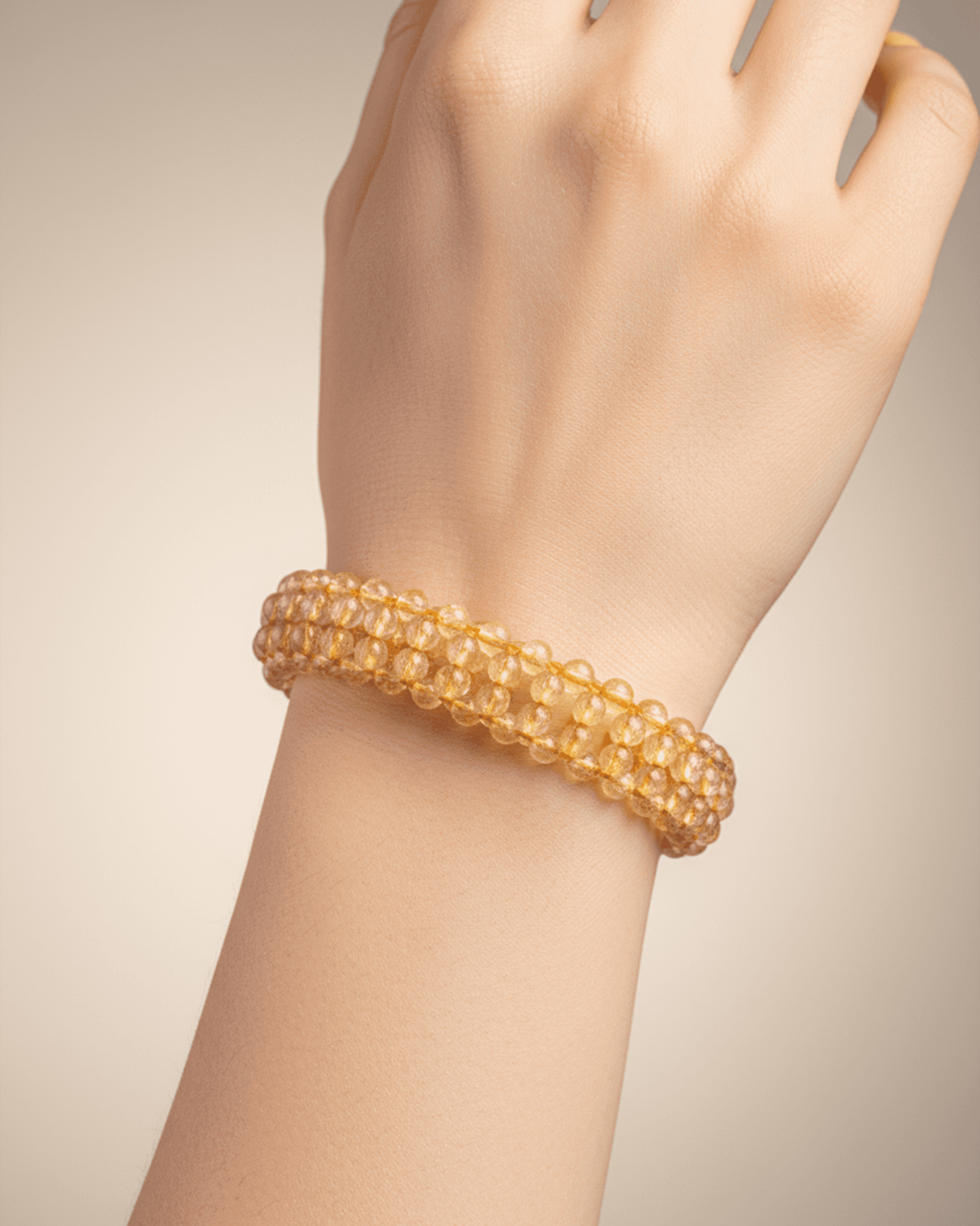 Natural Golden Rutilated Quartz Bracelet | Wealth & Energy Healing Crystal