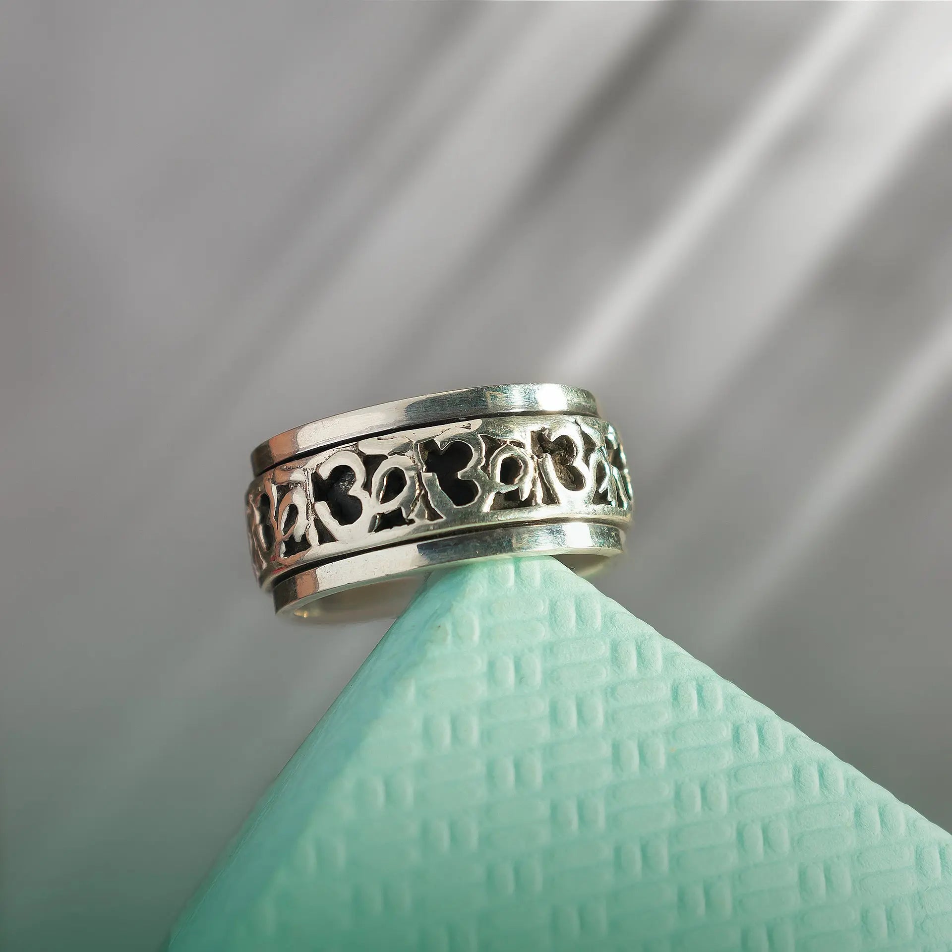 Silver Om Ring Hardik Jewels
