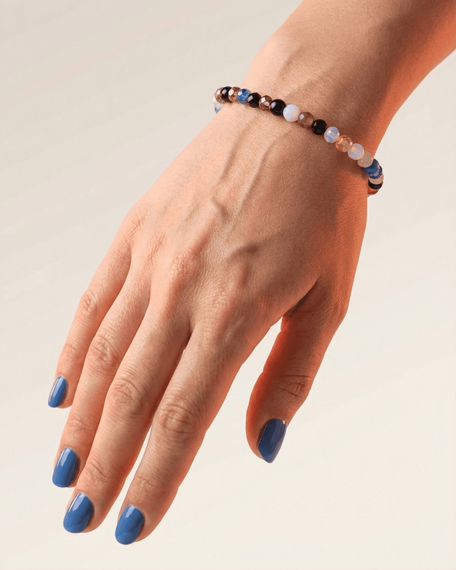 Natural Multi-Color Onyx &amp; Mixed Gemstone Bracelet | Faceted Vibrant Energy Beads