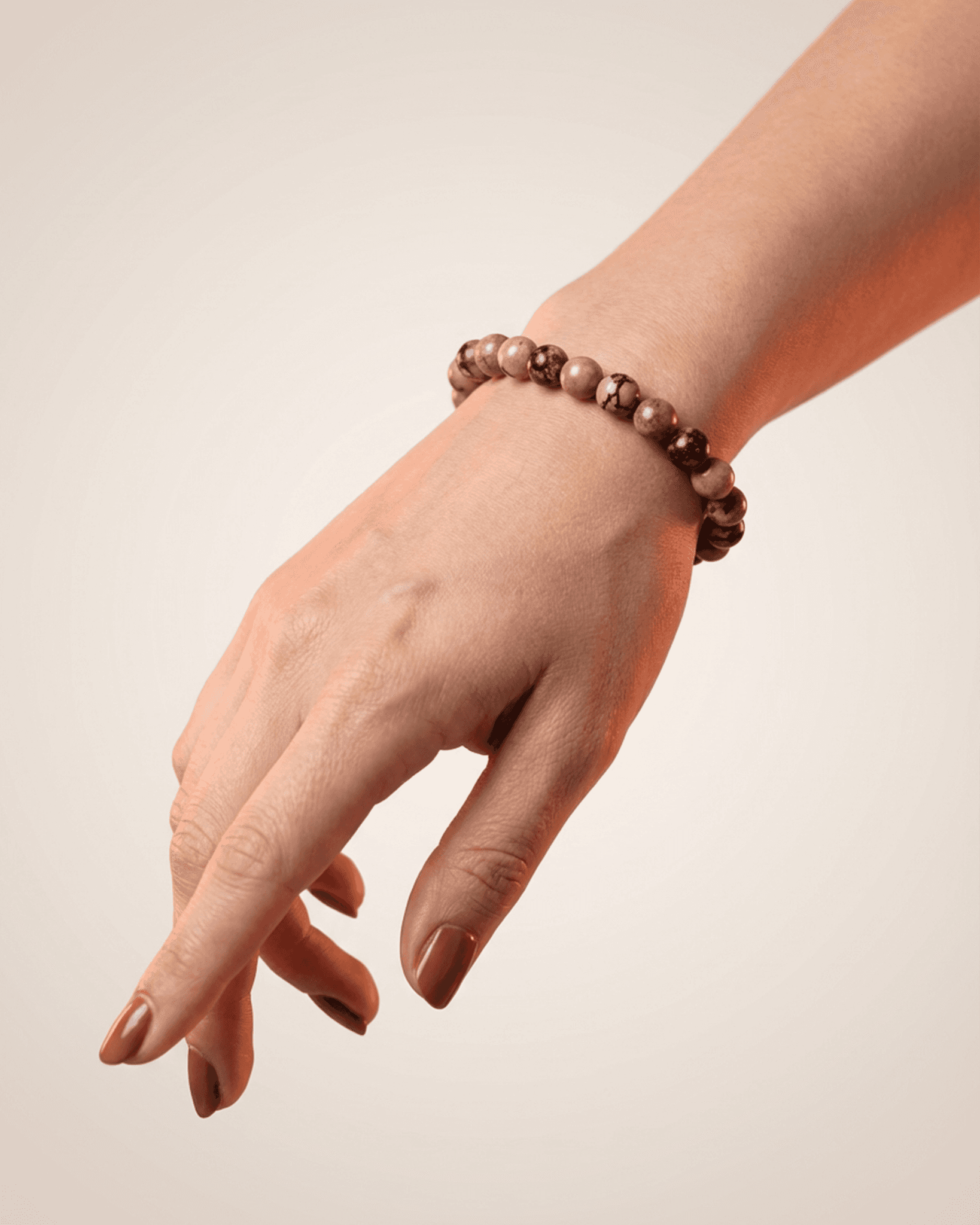 Natural Rhodonite Stone Bracelet | Compassion & Emotional Healing Crystal