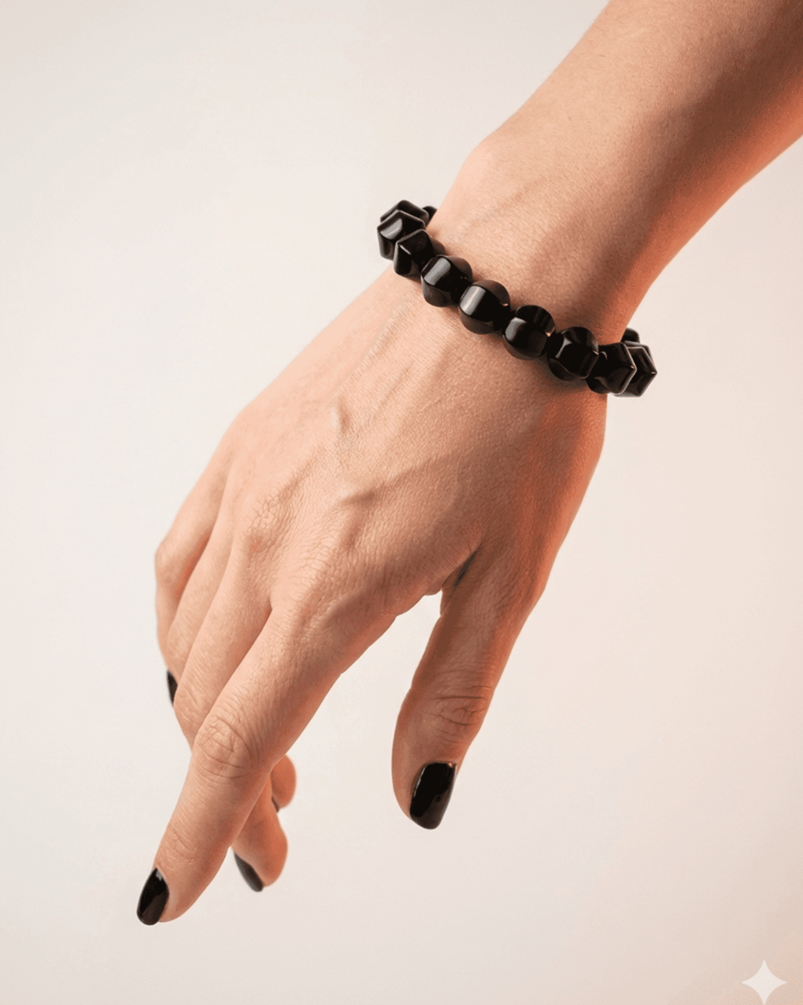 Natural Black Onyx Faceted Bracelet (10mm) | Sparkling Protection & Strength Crystal