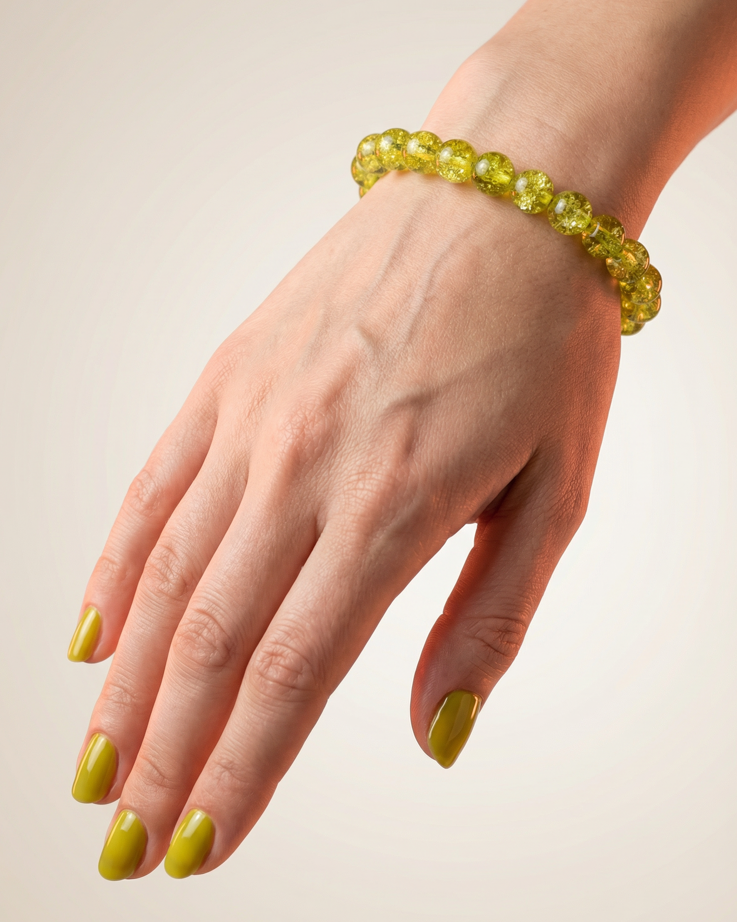 Natural Lemon Quartz Stone Bracelet (8mm) | Solar Plexus Healing Crystal for Joy