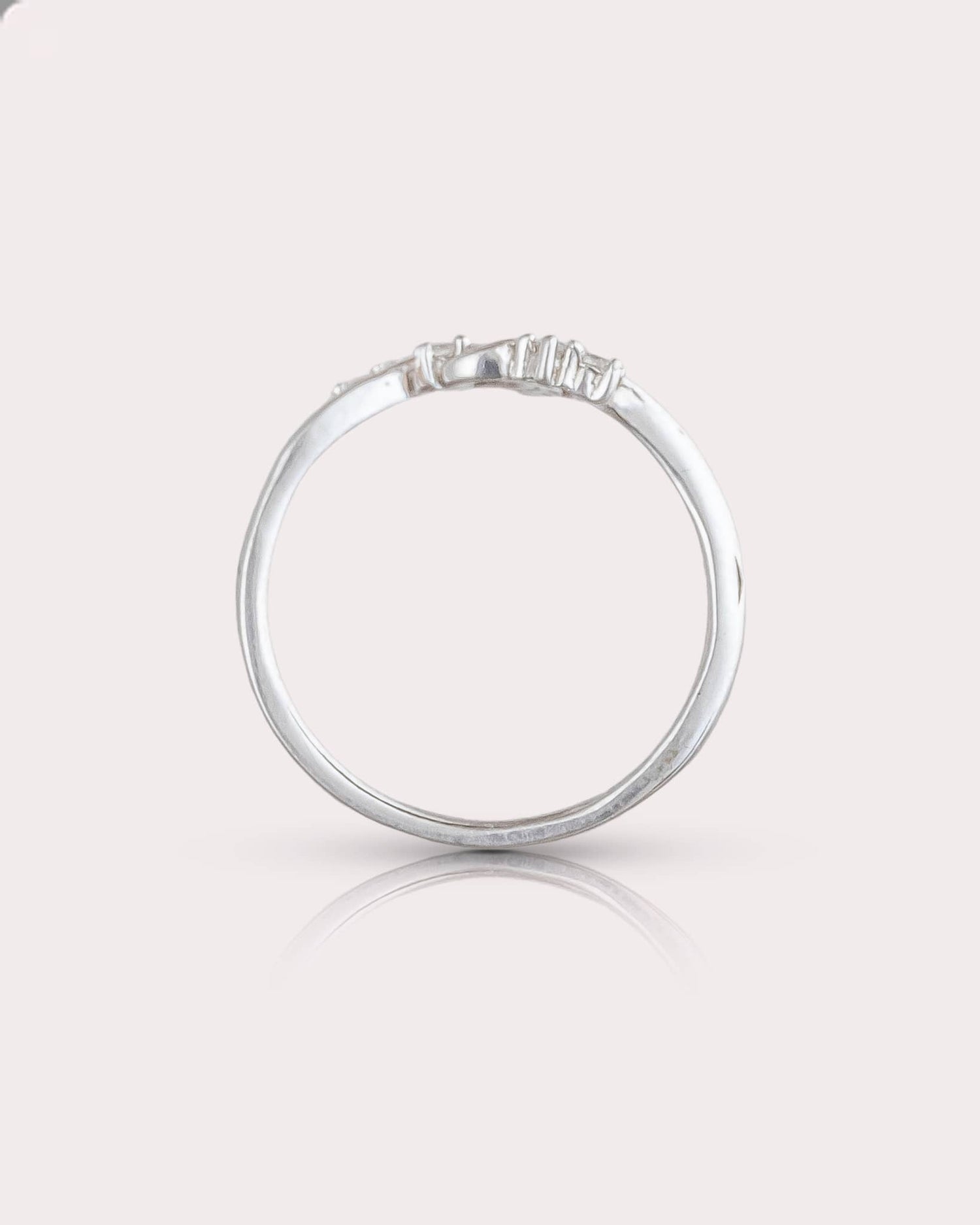 92.5 Sterling Silver CZ Infinity Heart Ring | Romantic Minimalist Promise Band