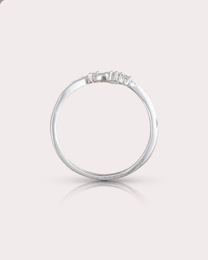 92.5 Sterling Silver CZ Infinity Heart Ring | Romantic Minimalist Promise Band