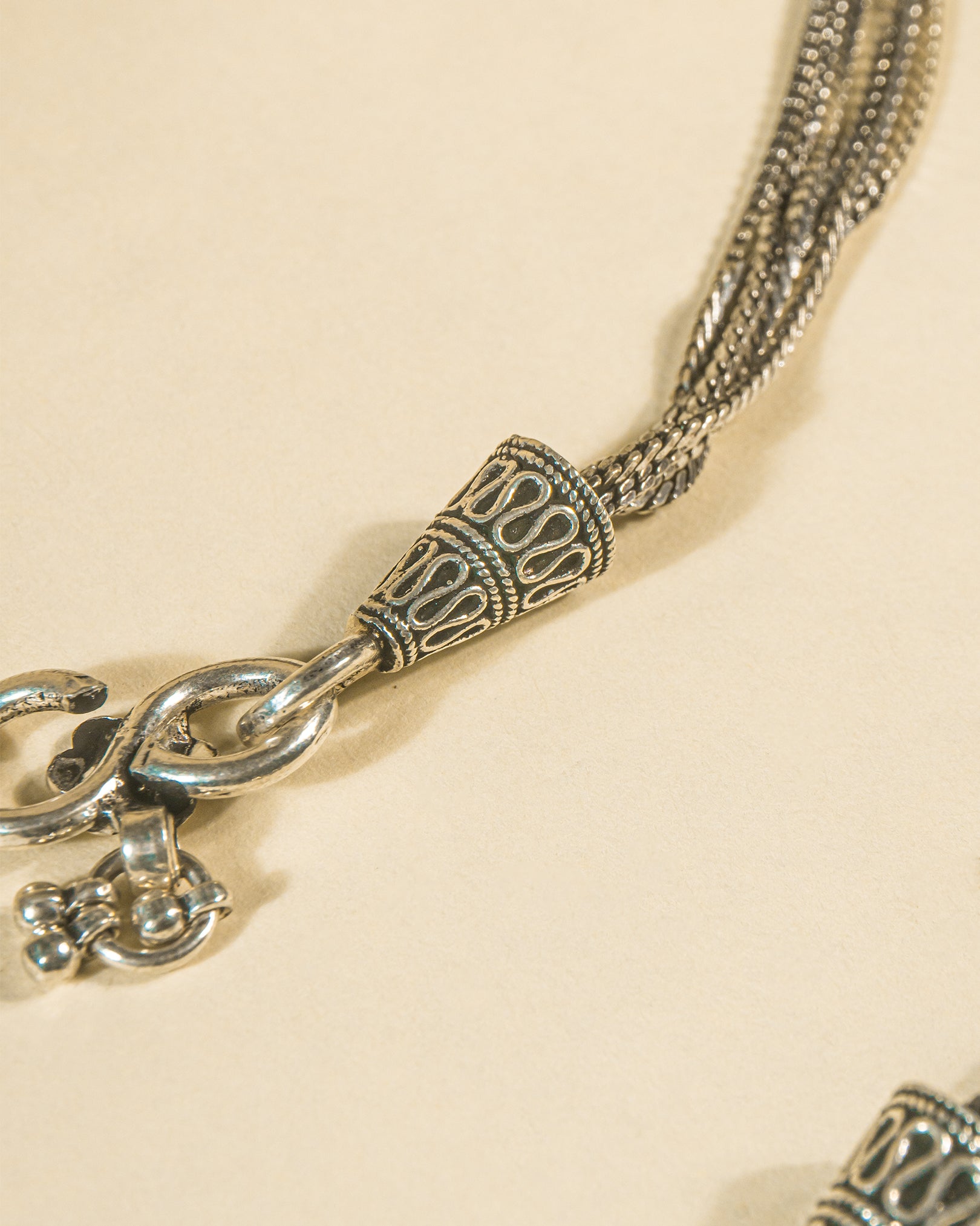 925 Sterling Silver Multi-Strand Layered Anklets (Pair) | Traditional Oxidized Payal