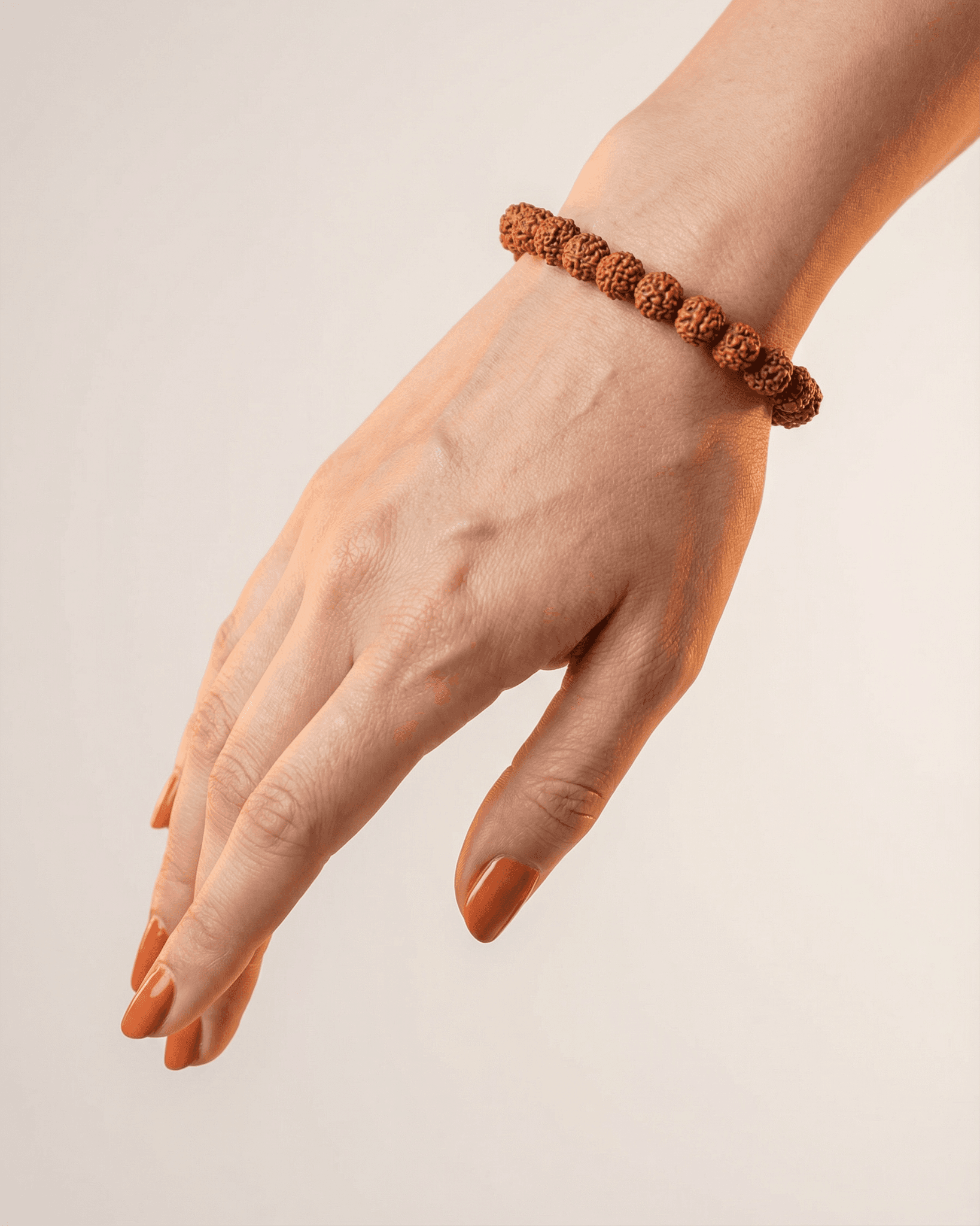 Natural 5 Mukhi Rudraksha Bracelet (7mm) | Spiritual Healing Shiva Mala