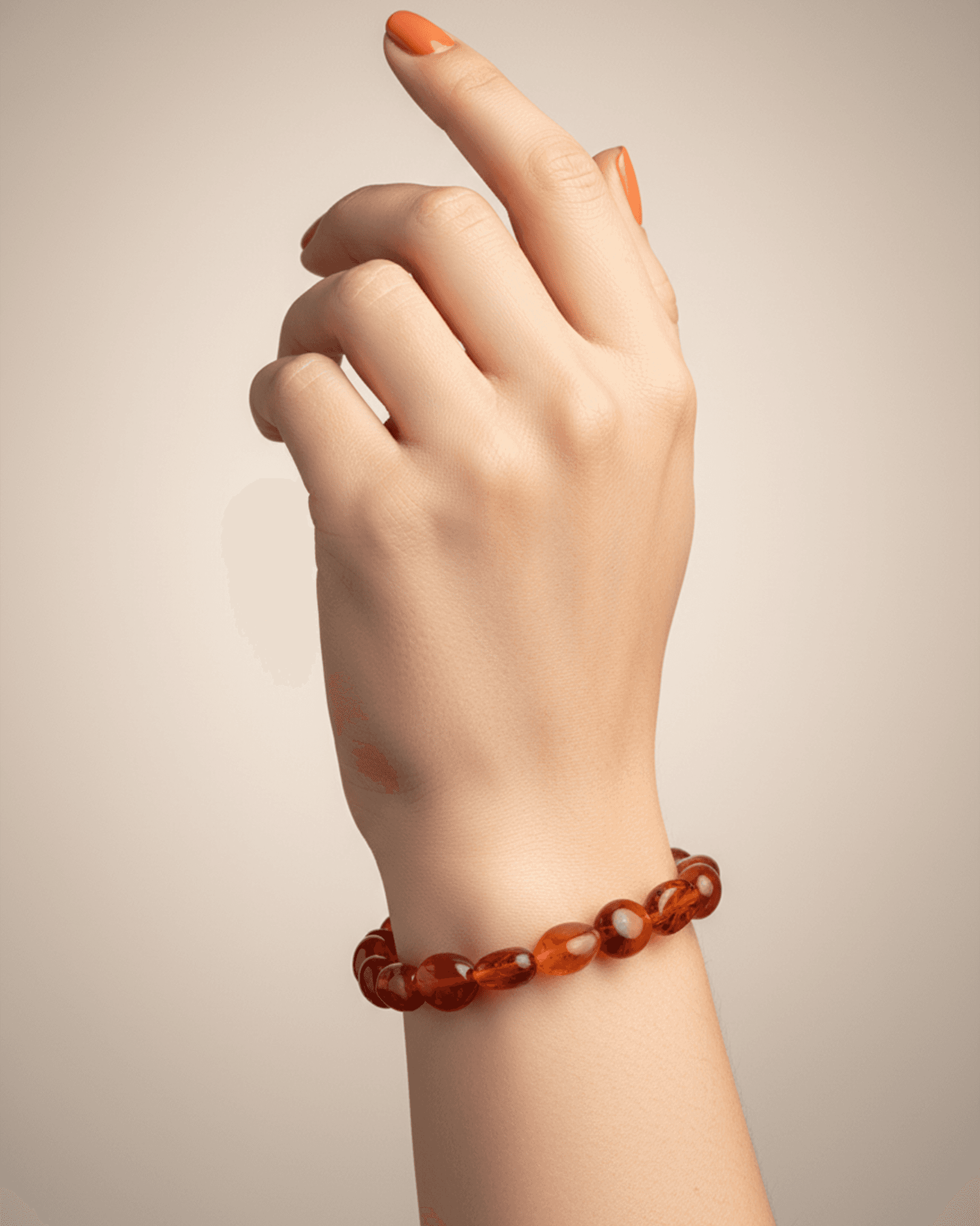 Natural Carnelian Oval Tumbled Bracelet | Organic Shape Healing Crystal
