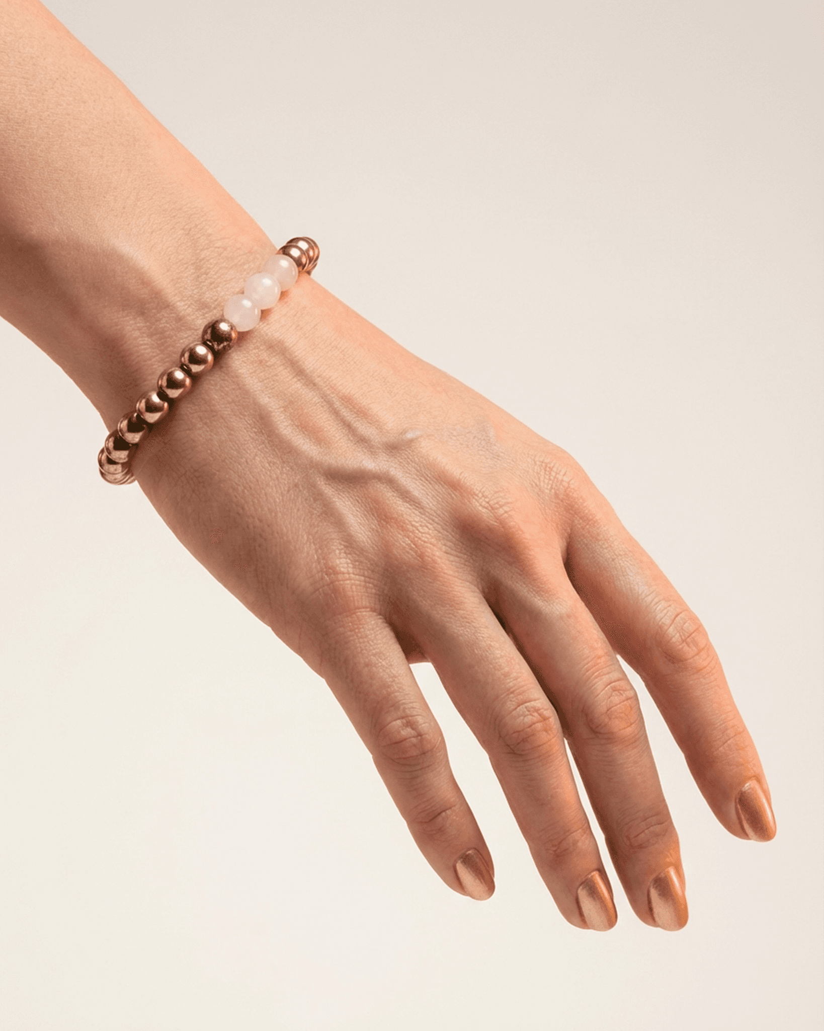 Natural Pyrite & Rose Quartz Mix Bracelet | Wealth, Success & Emotional Harmony