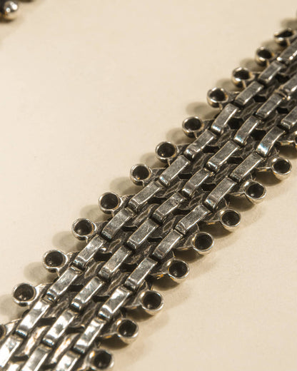 925 Sterling Silver Oxidized Traditional Anklets (Pair) | Heavy Ethnic Bridal Payal
