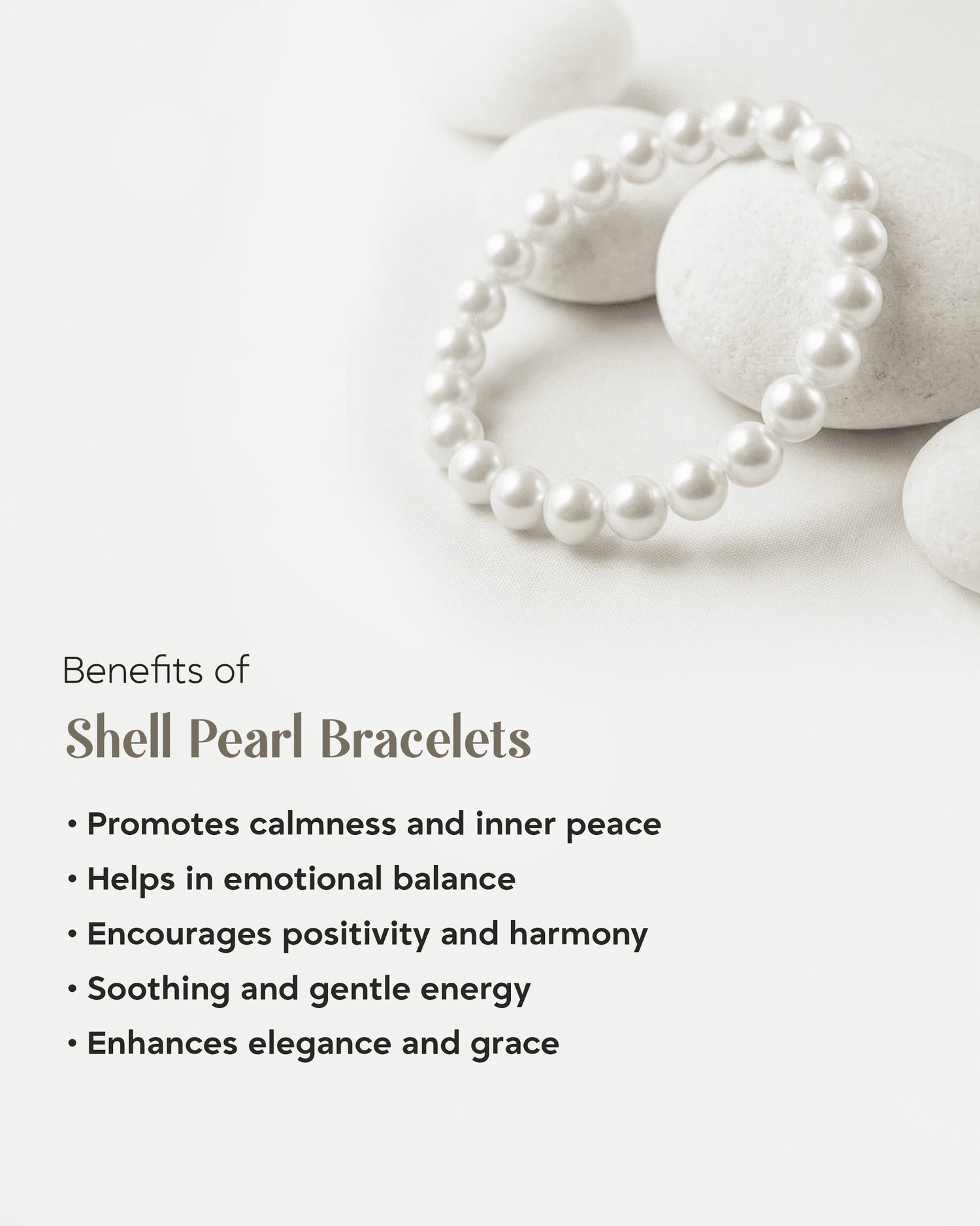 Classic 6mm White Shell Pearl Bracelet | Elegant Minimalist Wristlet