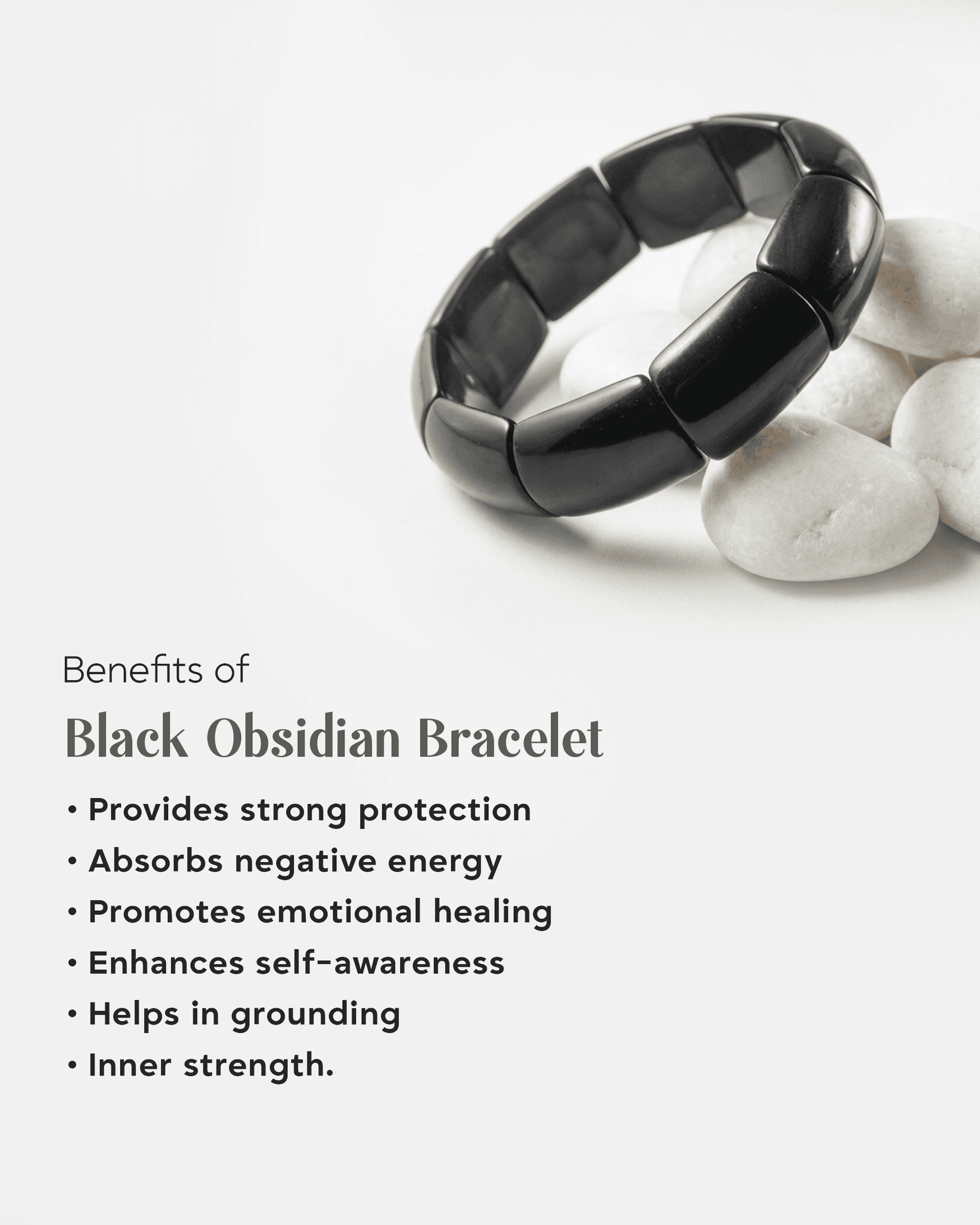 Trendy Black Rectangular Tile Bracelet | Glossy Geometric Fashion Wristband