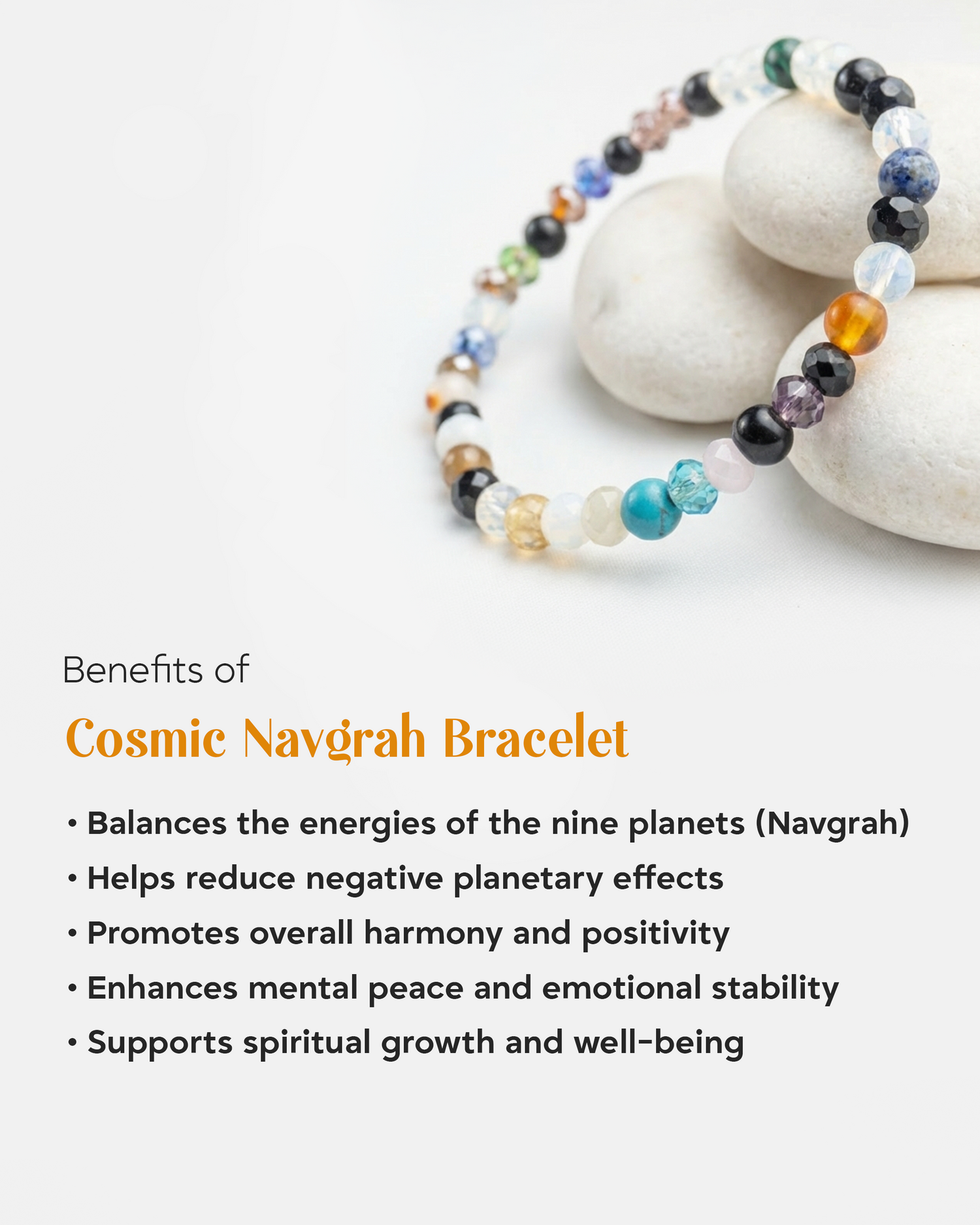 Natural Multi-Color Onyx &amp; Mixed Gemstone Bracelet | Faceted Vibrant Energy Beads