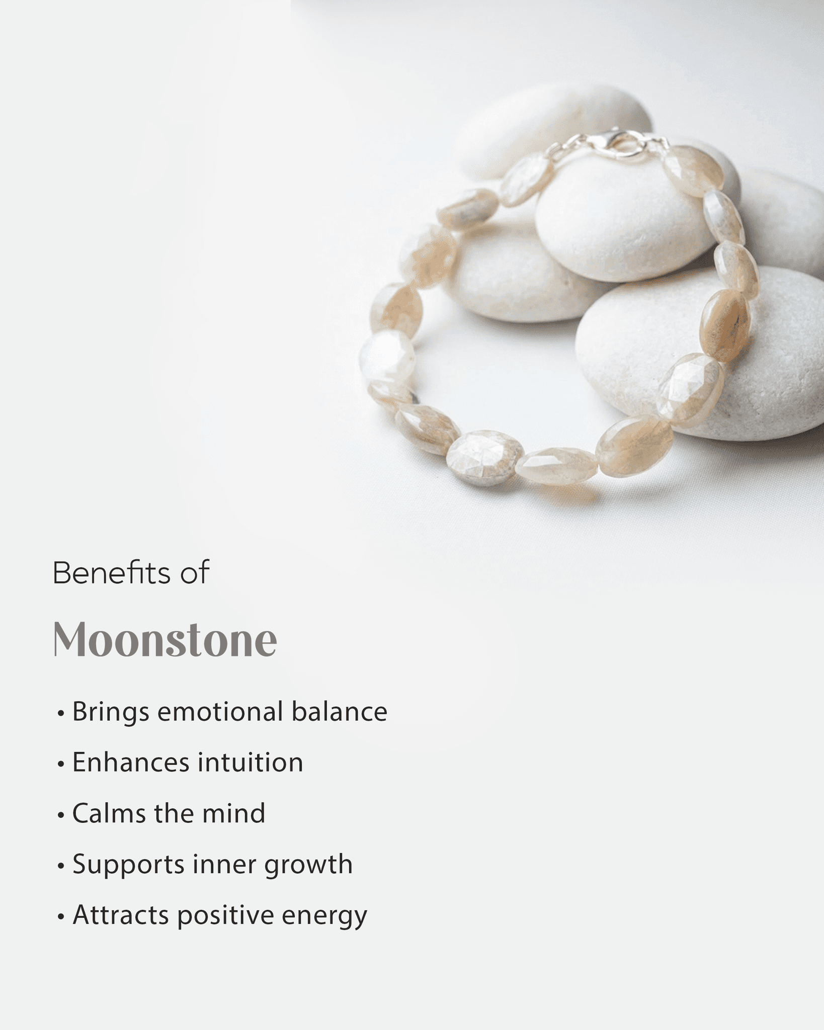 Natural Multi-Color Moonstone Faceted Oval Bracelet with Silver Clasp | Elegant Healing Jewelry