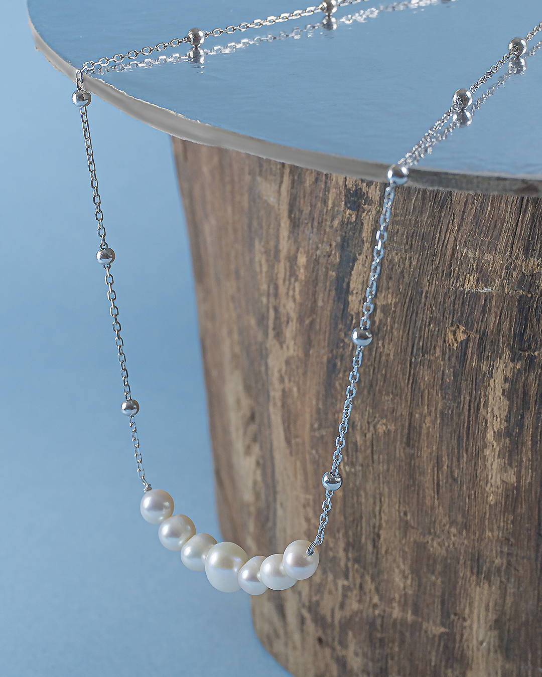 Sterling Silver Natural Pearl Necklace - Hardik Jewels | Created by Design. Defined by You.