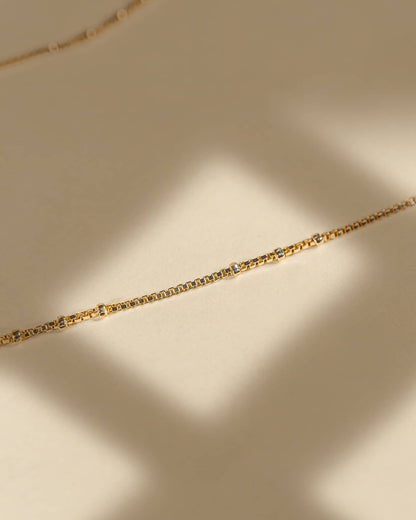 Pair of 18K gold plated sterling silver anklets