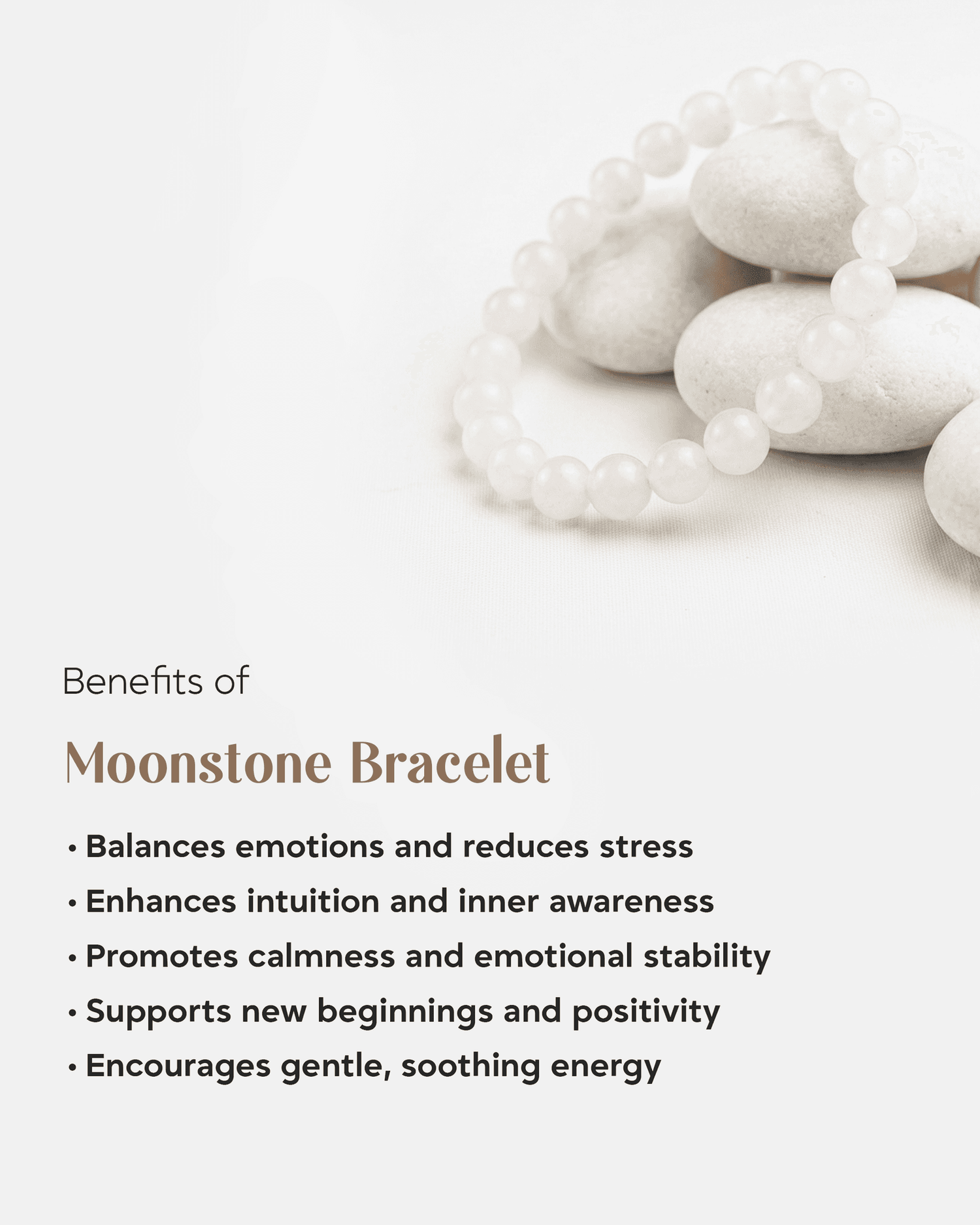 Natural Rose Quartz &amp; Moonstone Bracelet (6mm) | Dainty Love &amp; Intuition Crystal