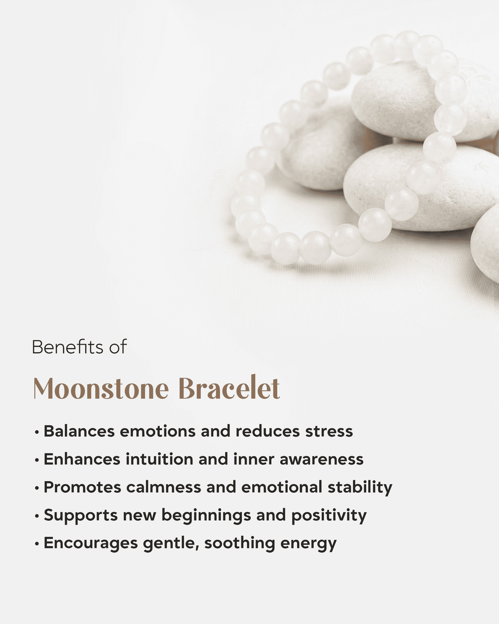 Natural Rose Quartz & Moonstone Bracelet (6mm) | Dainty Love & Intuition Crystal