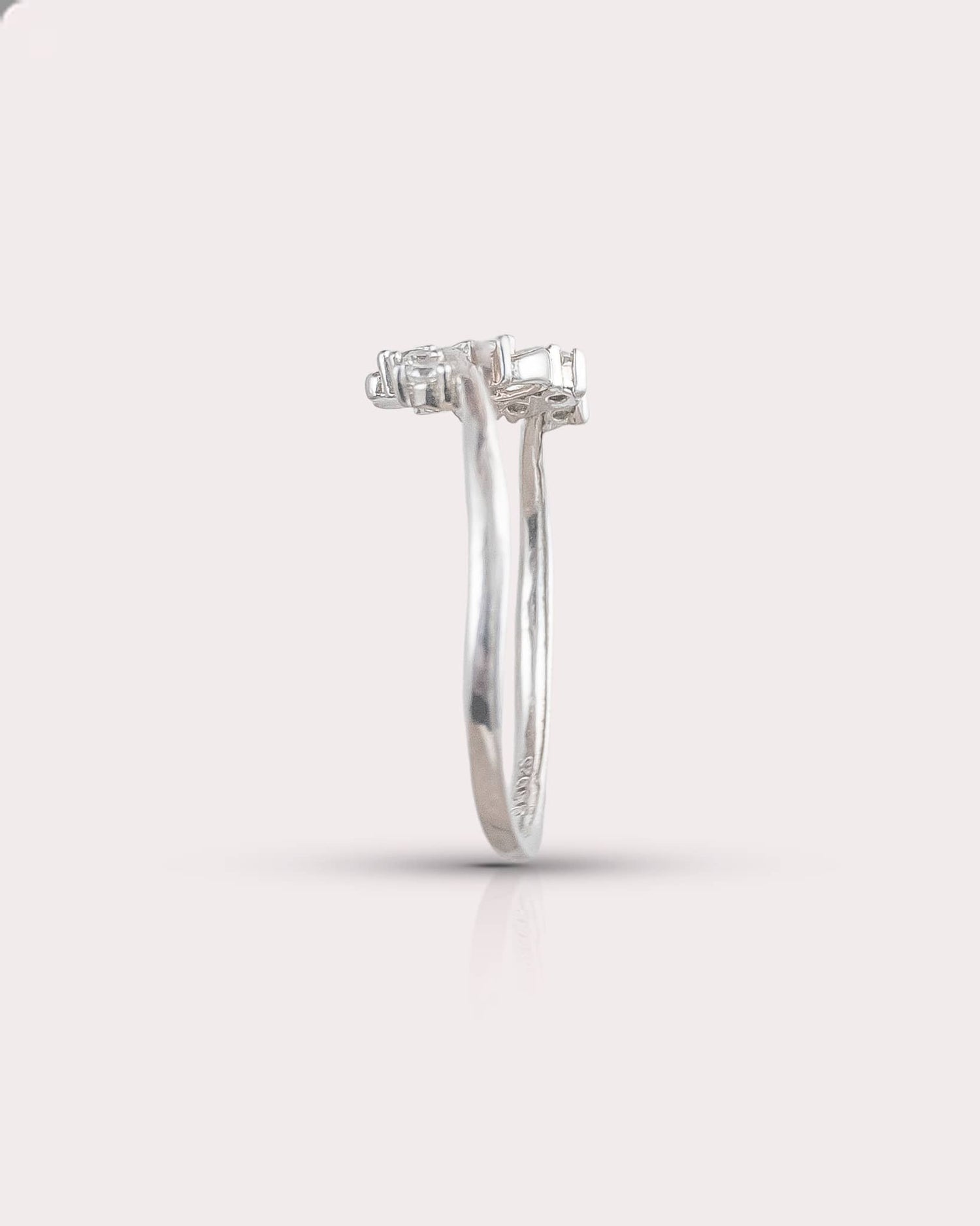 92.5 Sterling Silver CZ Infinity Heart Ring | Romantic Minimalist Promise Band