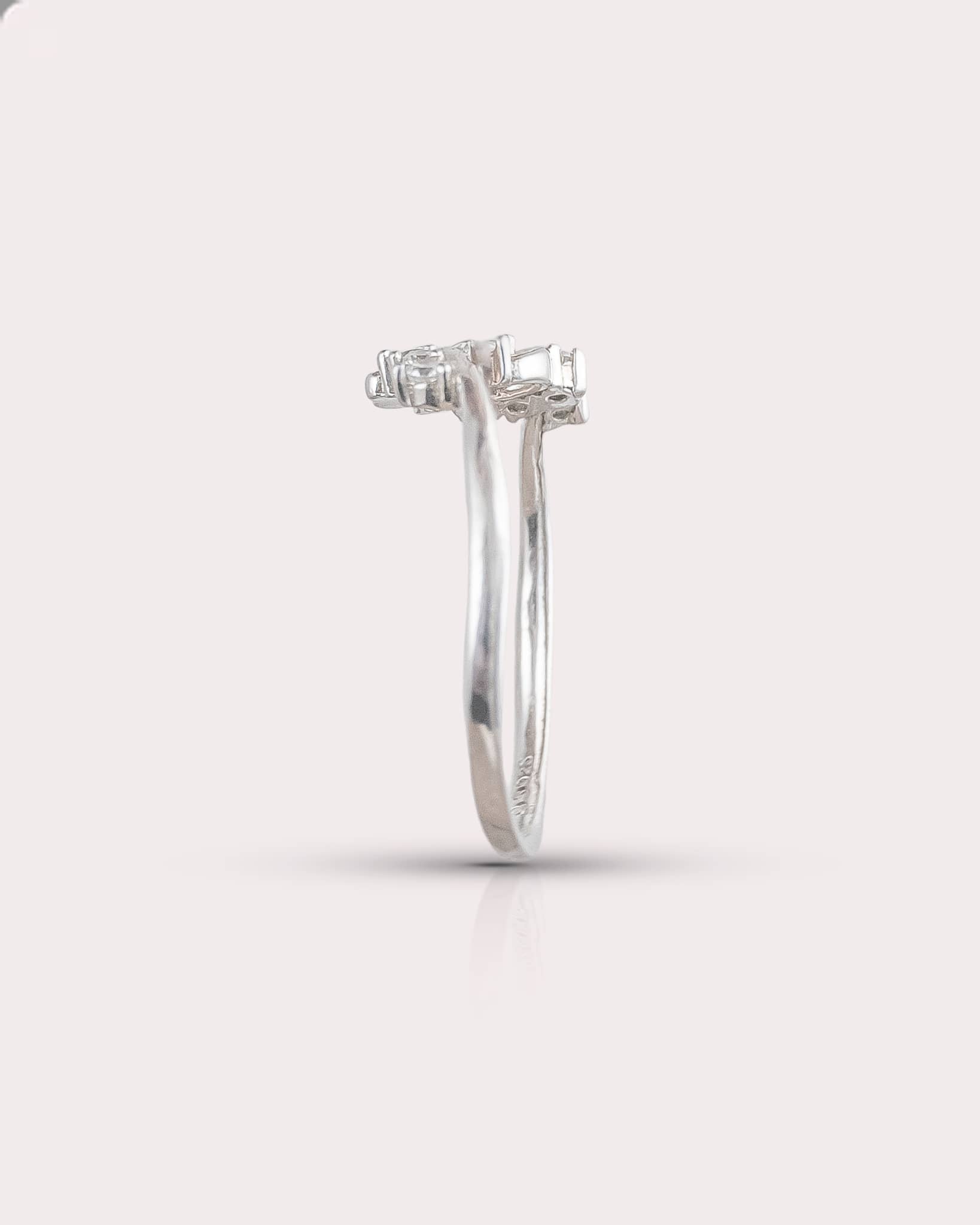 92.5 Sterling Silver CZ Infinity Heart Ring | Romantic Minimalist Promise Band