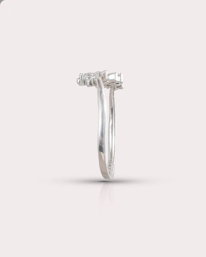 92.5 Sterling Silver CZ Infinity Heart Ring | Romantic Minimalist Promise Band