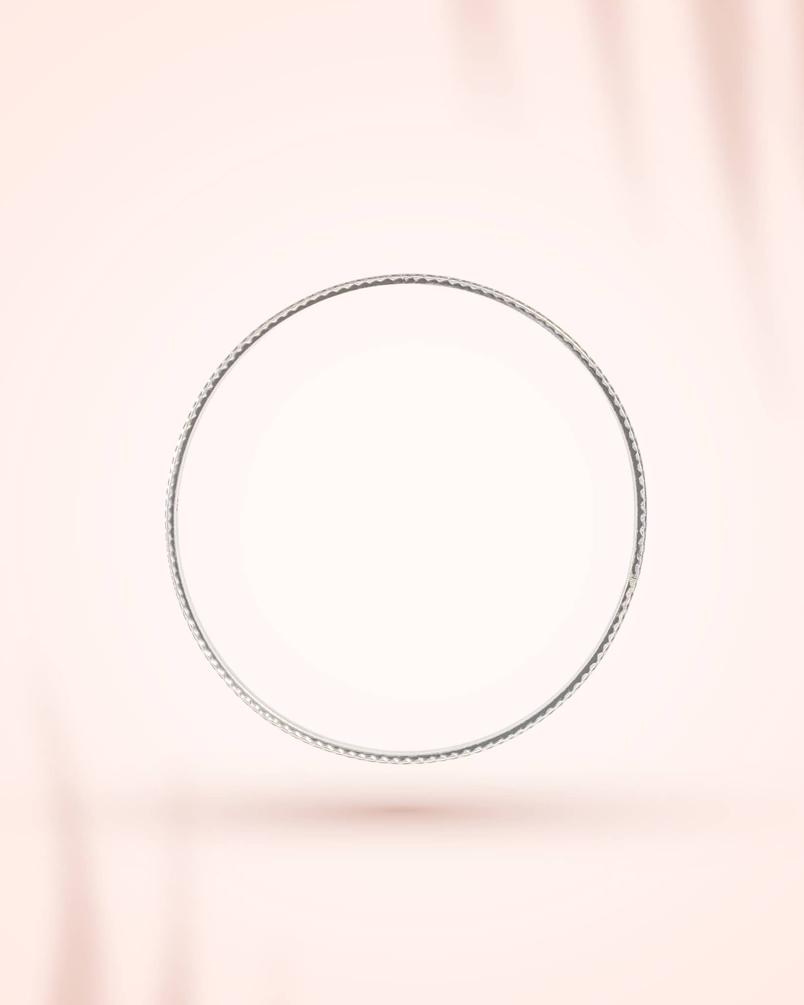 92.5 Sterling Silver Geometric Chevron Cut Bangles (Pair) | Modern Patterned Chudi