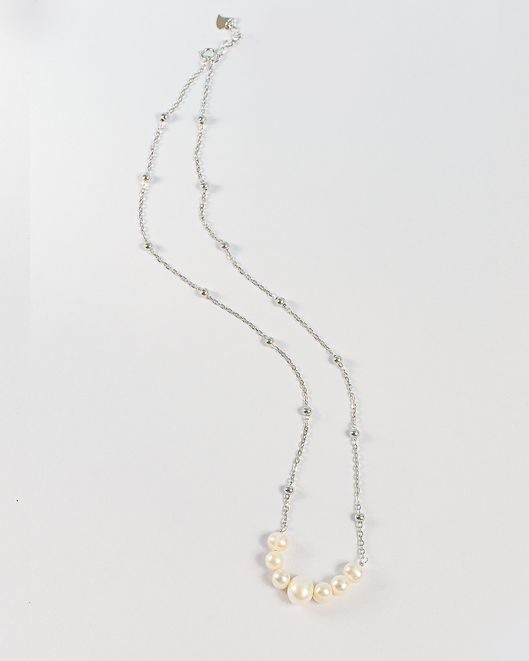 Sterling Silver Natural Pearl Necklace - Hardik Jewels | Created by Design. Defined by You.