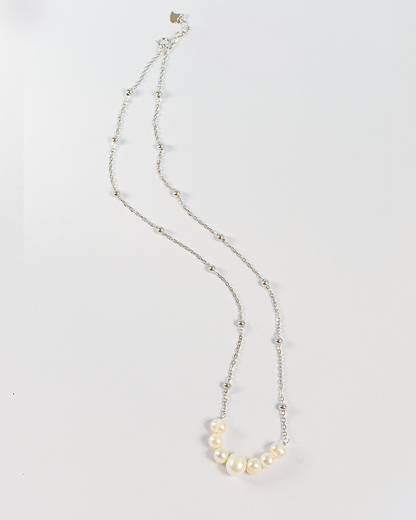 Sterling Silver Natural Pearl Necklace - Hardik Jewels | Created by Design. Defined by You.