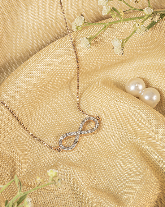 Infinity Design Diamond Chain Necklace