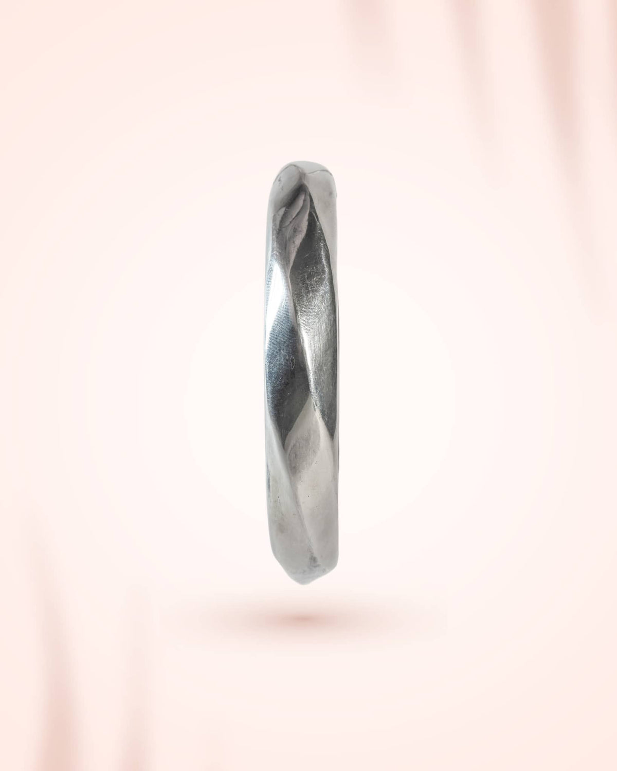 92.5 Sterling Silver Organic Molten Finish Bangle | Modern Sculptural Chunky Kada
