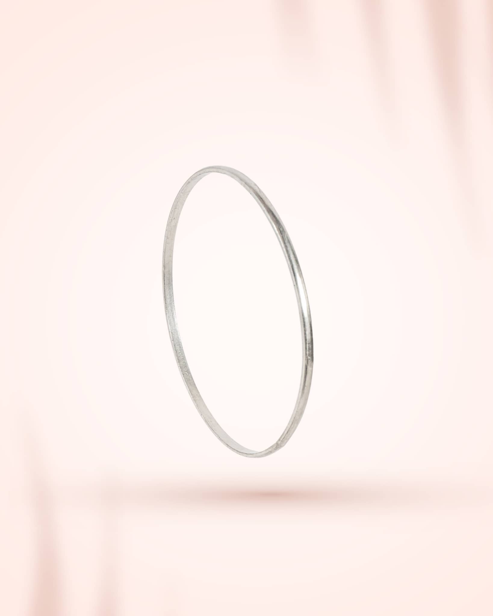 92.5 Sterling Silver Plain Minimalist Bangle | Sleek Everyday Kada