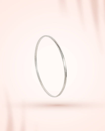 92.5 Sterling Silver Plain Minimalist Bangle | Sleek Everyday Kada
