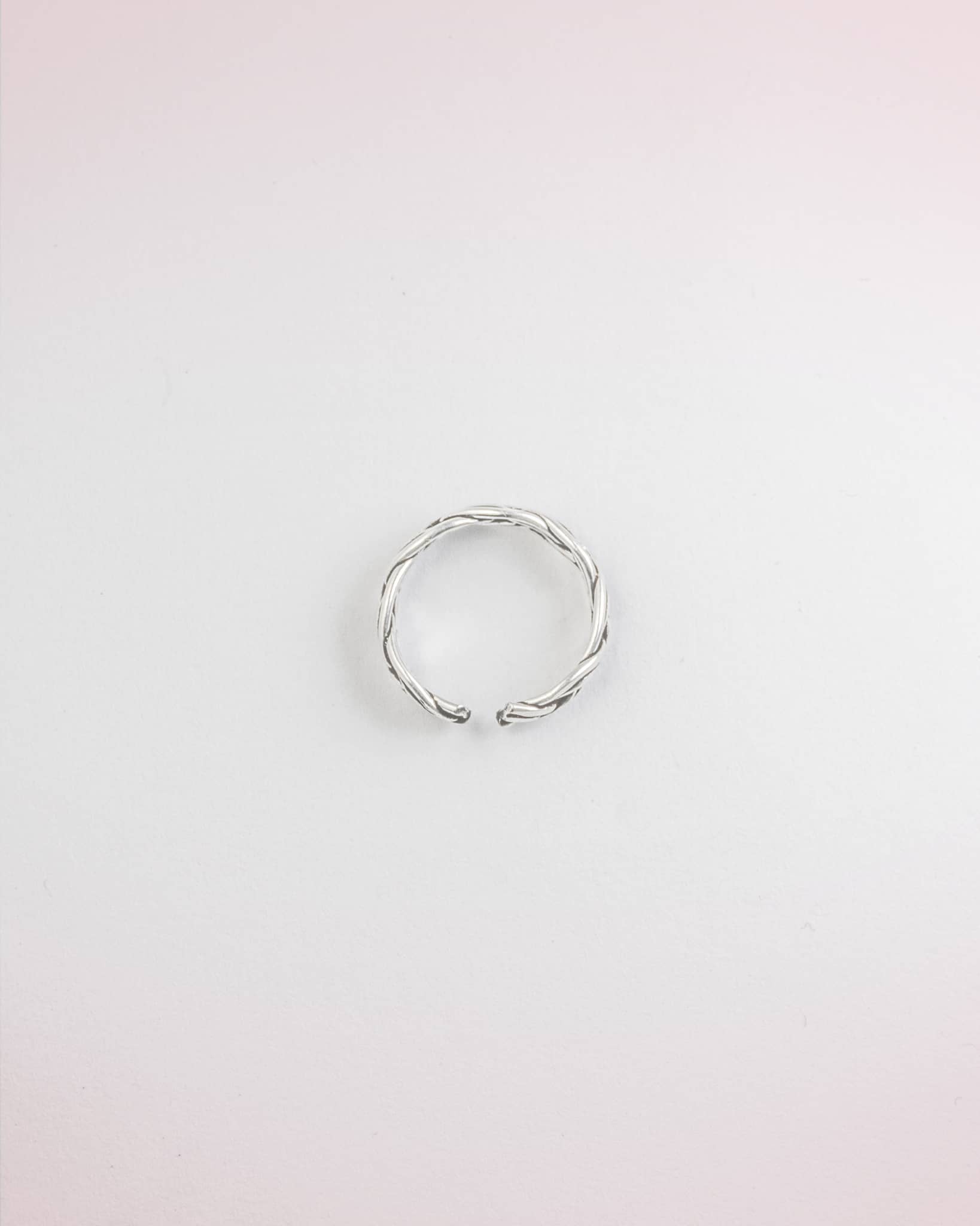 92.5 Sterling Silver Oxidized Celtic Interlocking Toe Rings | Woven Rope Band Bichhiya