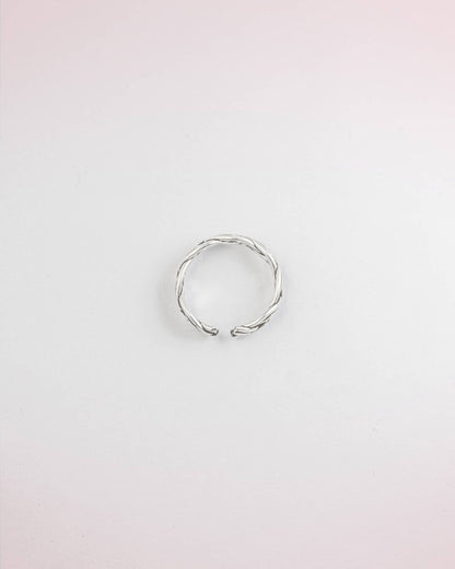 92.5 Sterling Silver Oxidized Celtic Interlocking Toe Rings | Woven Rope Band Bichhiya