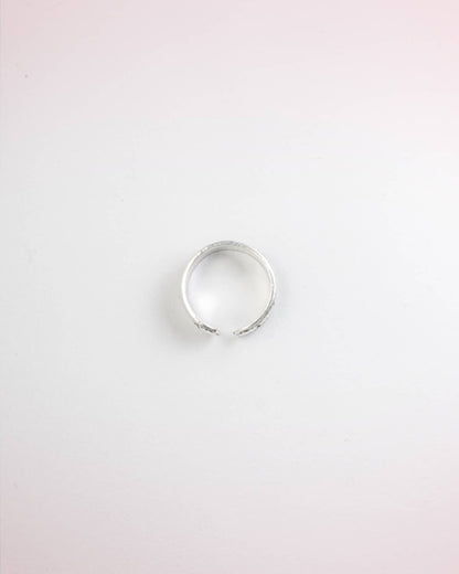 92.5 Sterling Silver Oxidized Oval Bead &amp; Rope Band Toe Rings | Antique Rice Grain Bichhiya