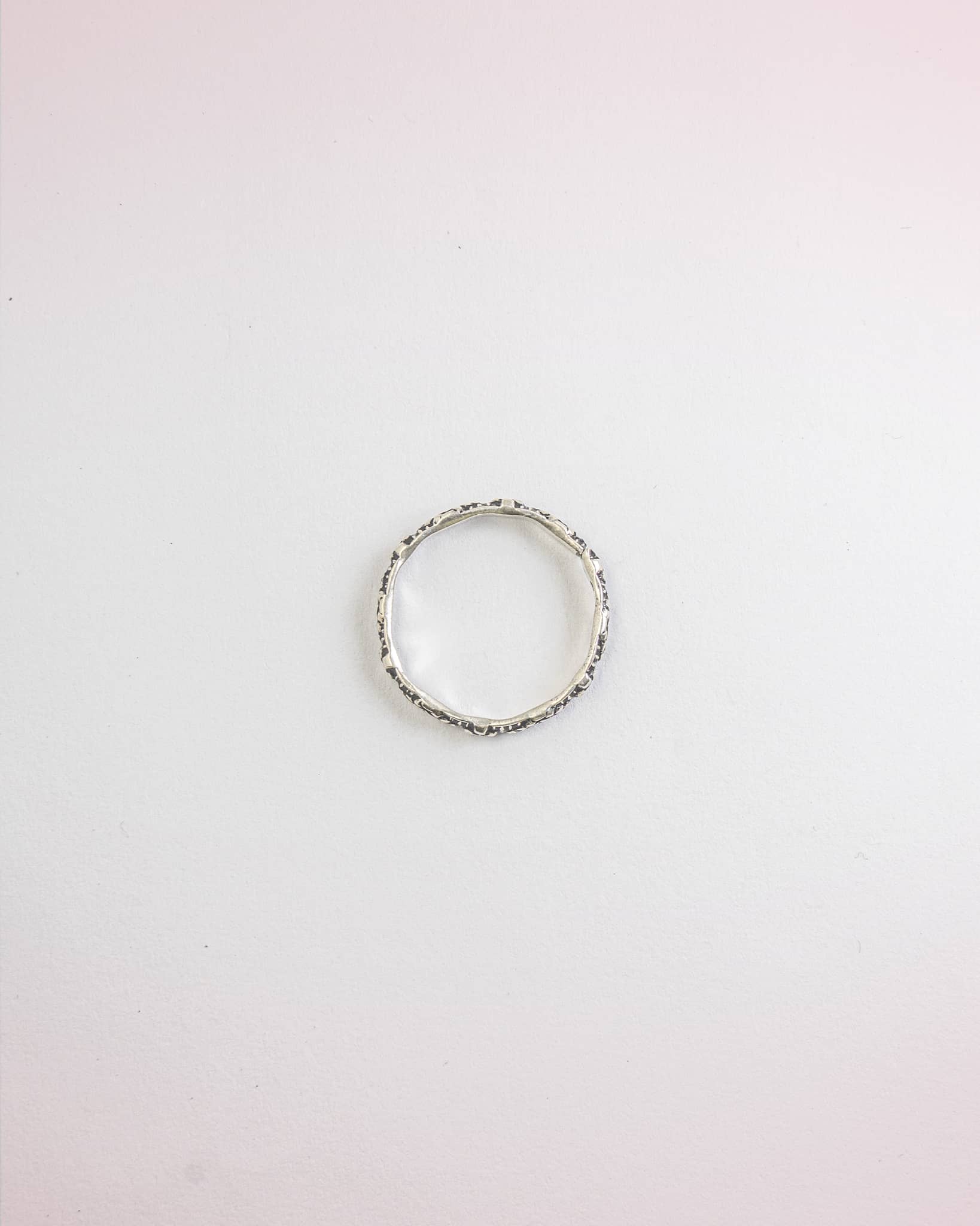 92.5 Sterling Silver Oxidized Geometric Etched Band Toe Rings | Slim Tribal Bichhiya