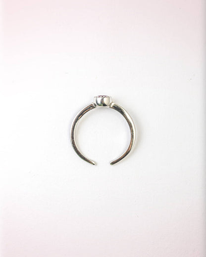 92.5 Sterling Silver Solitaire Pink Stone Toe Rings (Pair) | Minimalist Ruby Bichhiya