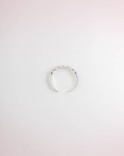 92.5 Sterling Silver Oxidized Diamond Pattern Band Toe Rings | Vintage Marcasite Style Bichhiya