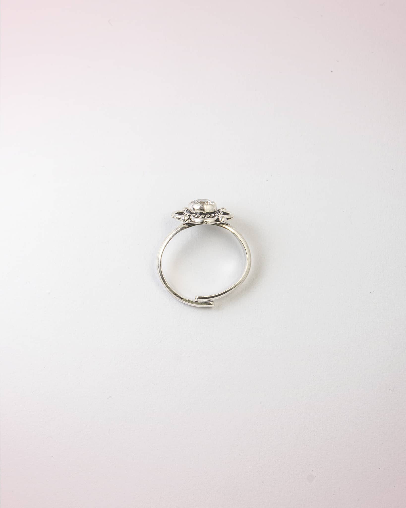 92.5 Sterling Silver Oxidized Pearl Floral Toe Rings | Antique Moti Bichhiya