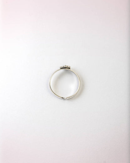 92.5 Sterling Silver Oxidized Dotted Clover Toe Rings | Antique Tribal Bichhiya