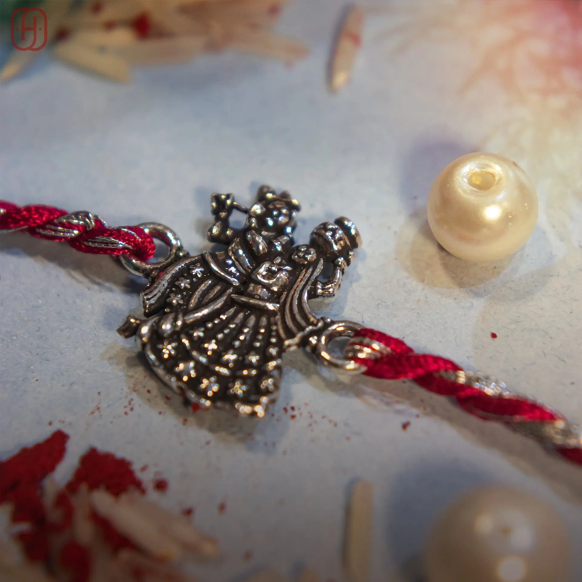 radha krishna 92.5 silver rakhi Hardik Jewels