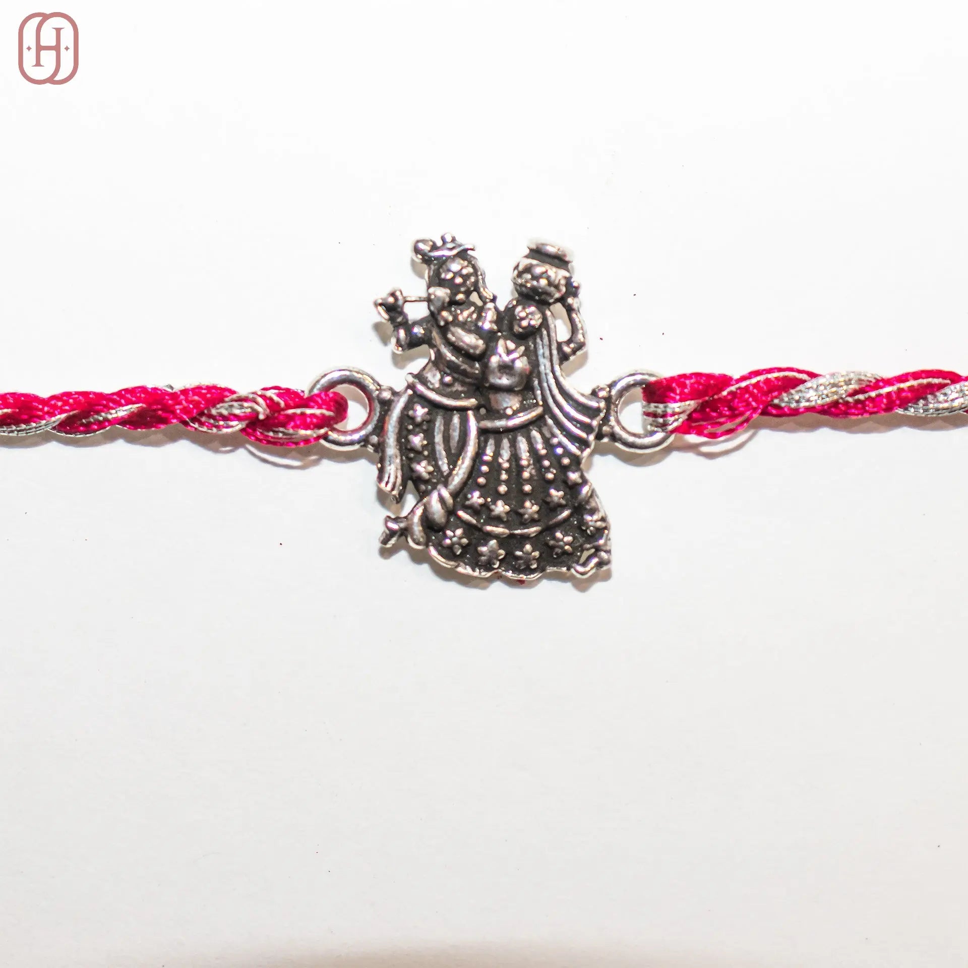 radha krishna 92.5 silver rakhi Hardik Jewels