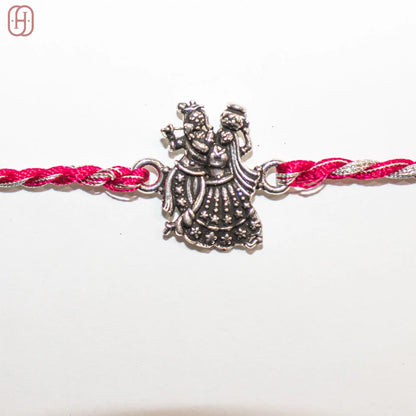 radha krishna 92.5 silver rakhi Hardik Jewels