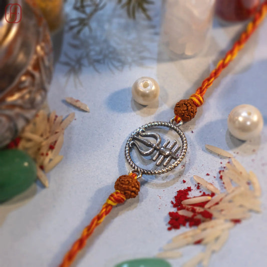 trishul silver rakhi Hardik Jewels